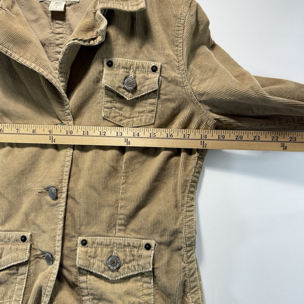 Corduroy Jacket Banana Republic Women's 8 Khaki Brown Cowboy - Picture 4 of 13